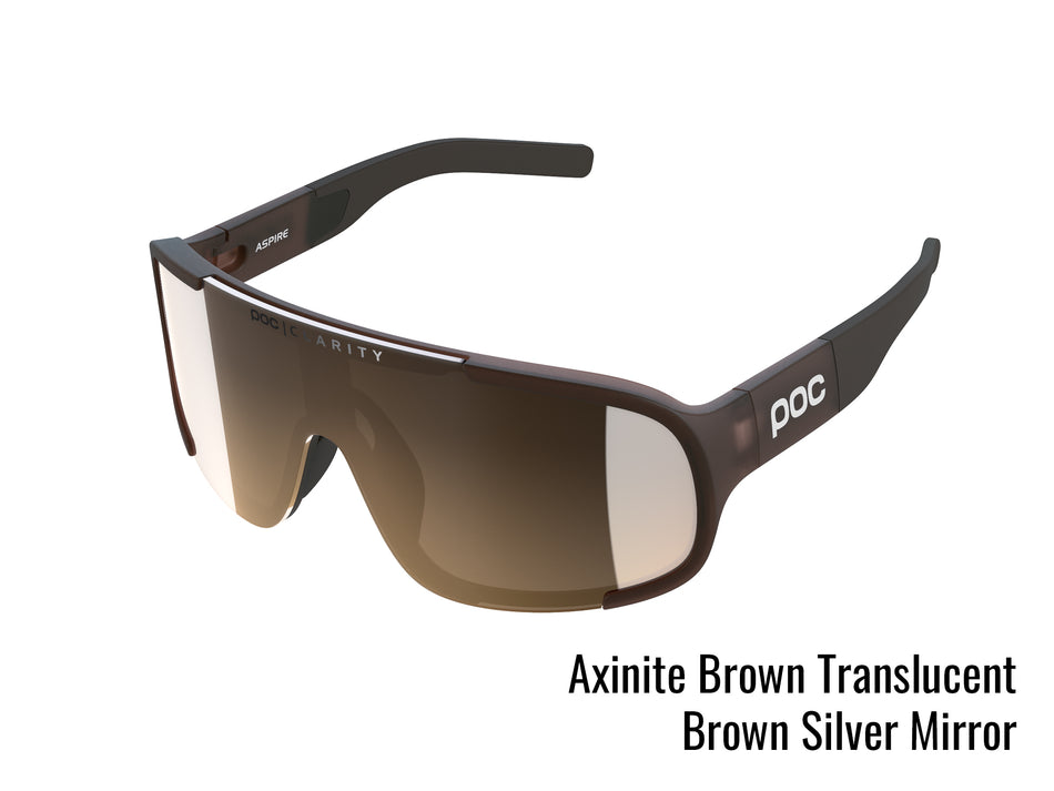 Poc cycling glasses brown and silver mirrored.