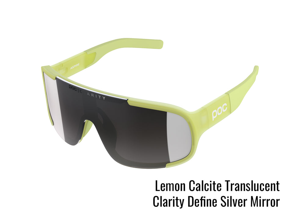 Poc cycling glasses lemon and silver.