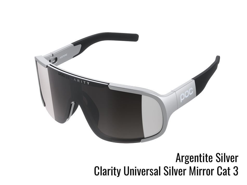 Poc cycling glasses silver frames and lens 