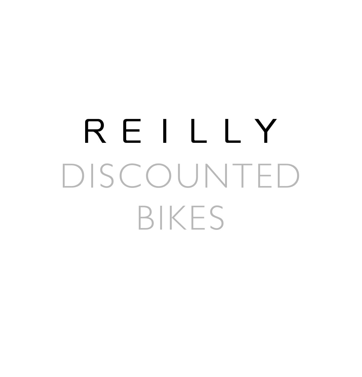 On a white background the wording Reilly Discounted Bikes.