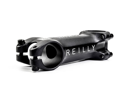 Side view of the Reilly 100 mm stem.  Showing Reilly logo written in white .