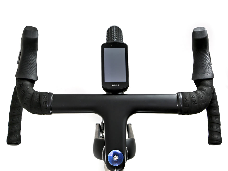 handle bars with Reilly bar tape and garmin attached. 