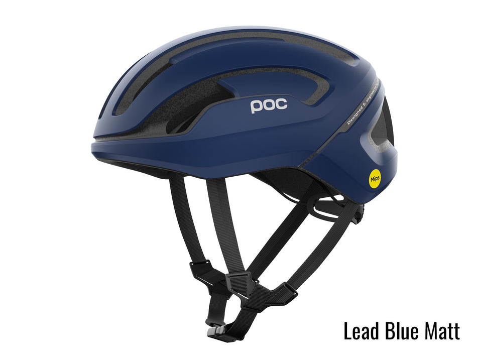 Blue poc road helmet 