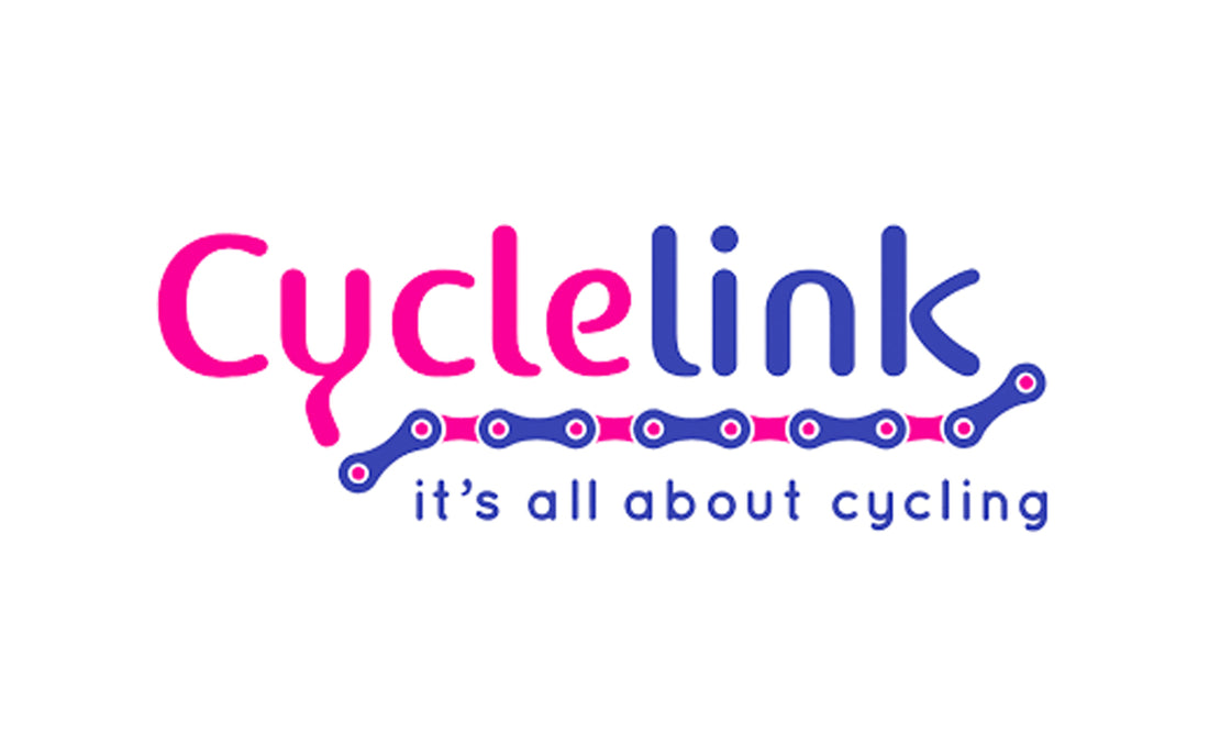 Cyclelink wording with a bike chain underneath