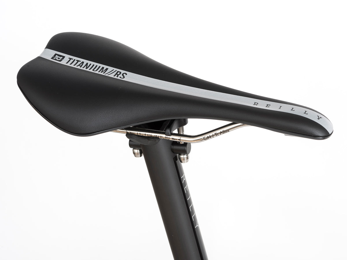 Reilly Saddle mounted on seat post.