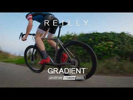Video of gravel bike riding over a different terrain.