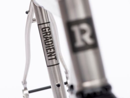 Close up of Gradient deca on gravel frameset 